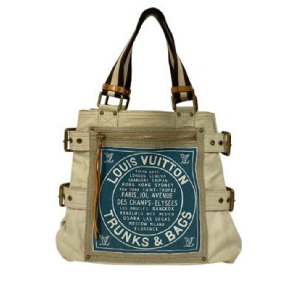 Louis Vuitton Globe Shopper Tote Bag Canvas Blue